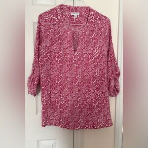 Kim Rogers Mauve Geometric Blouse